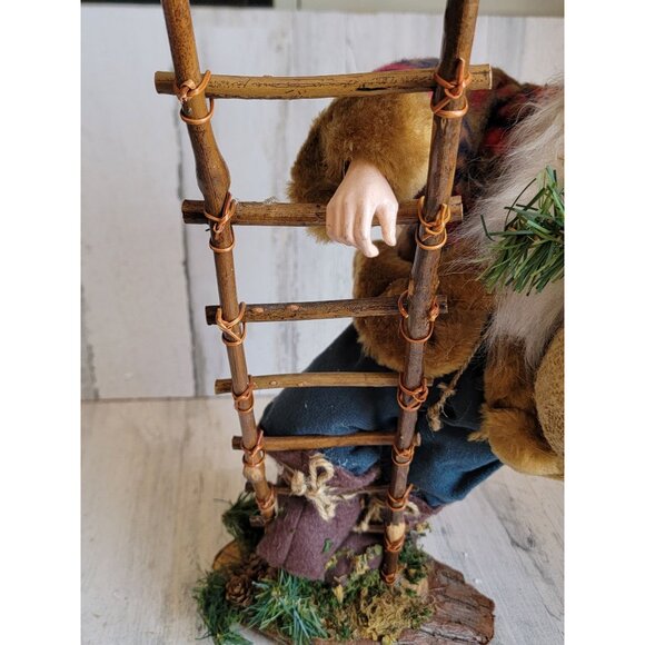 Santa ladder vintage Woodland elf unique home decor xmas - Picture 5 of 10